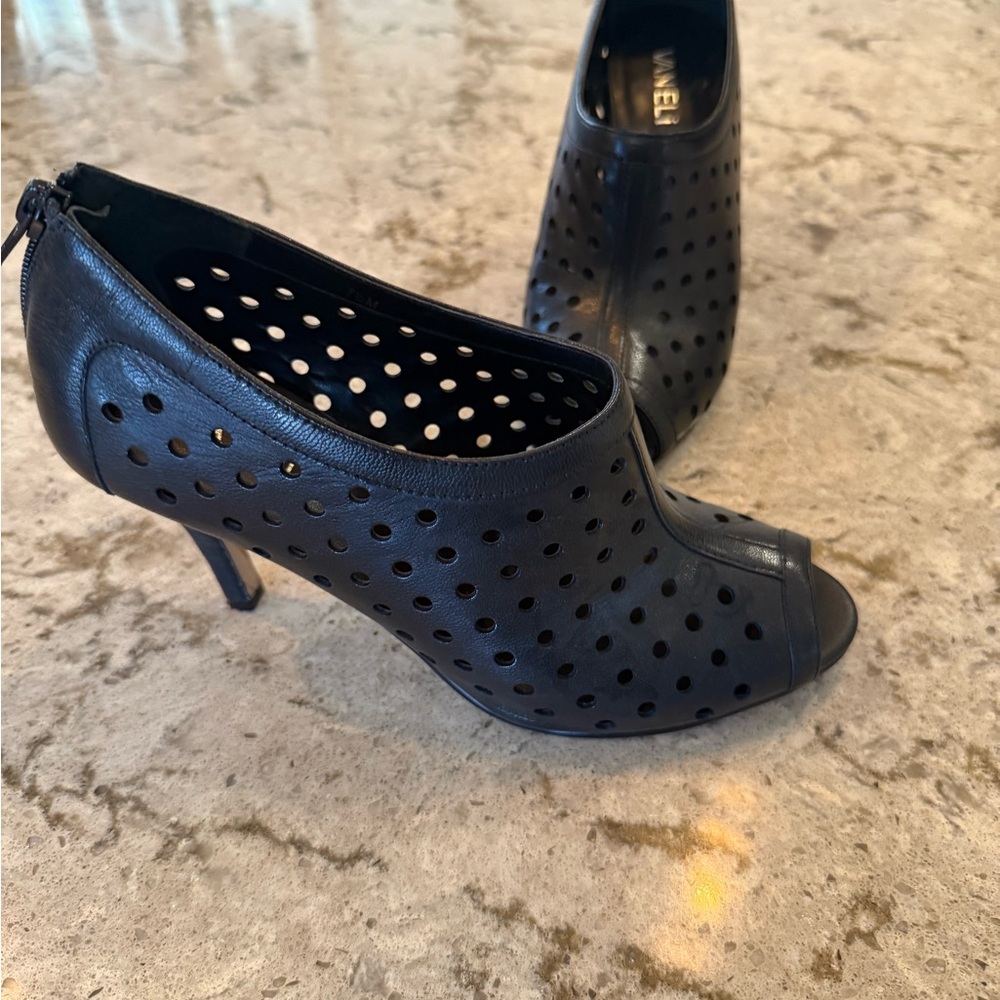 Elegant Black Peep-Toe Heels